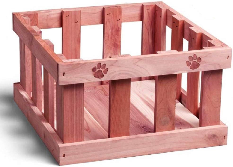 wooden dog toy storage