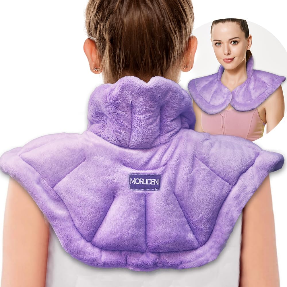 Photo 1 of Microwavable Heated Neck Wrap Warmer and Shoulder Heating Pad Microwave, Weighted Microwave Heating Pad for Neck and Shoulders Hot and Cold Compress