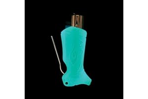 Toker Poker - Clipper Lighter Sleeve Glow in The Dark - All Inclusive Tool for Camping and Other (Glow Blue)