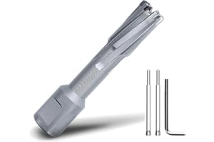 GRIXLEN 5/8" x 2" Annular Cutter with Weldon Shank,Carbide Tip Annular Drill Bit for Stainless Steel, Iron (2" Depth, 5/8" Diameter)