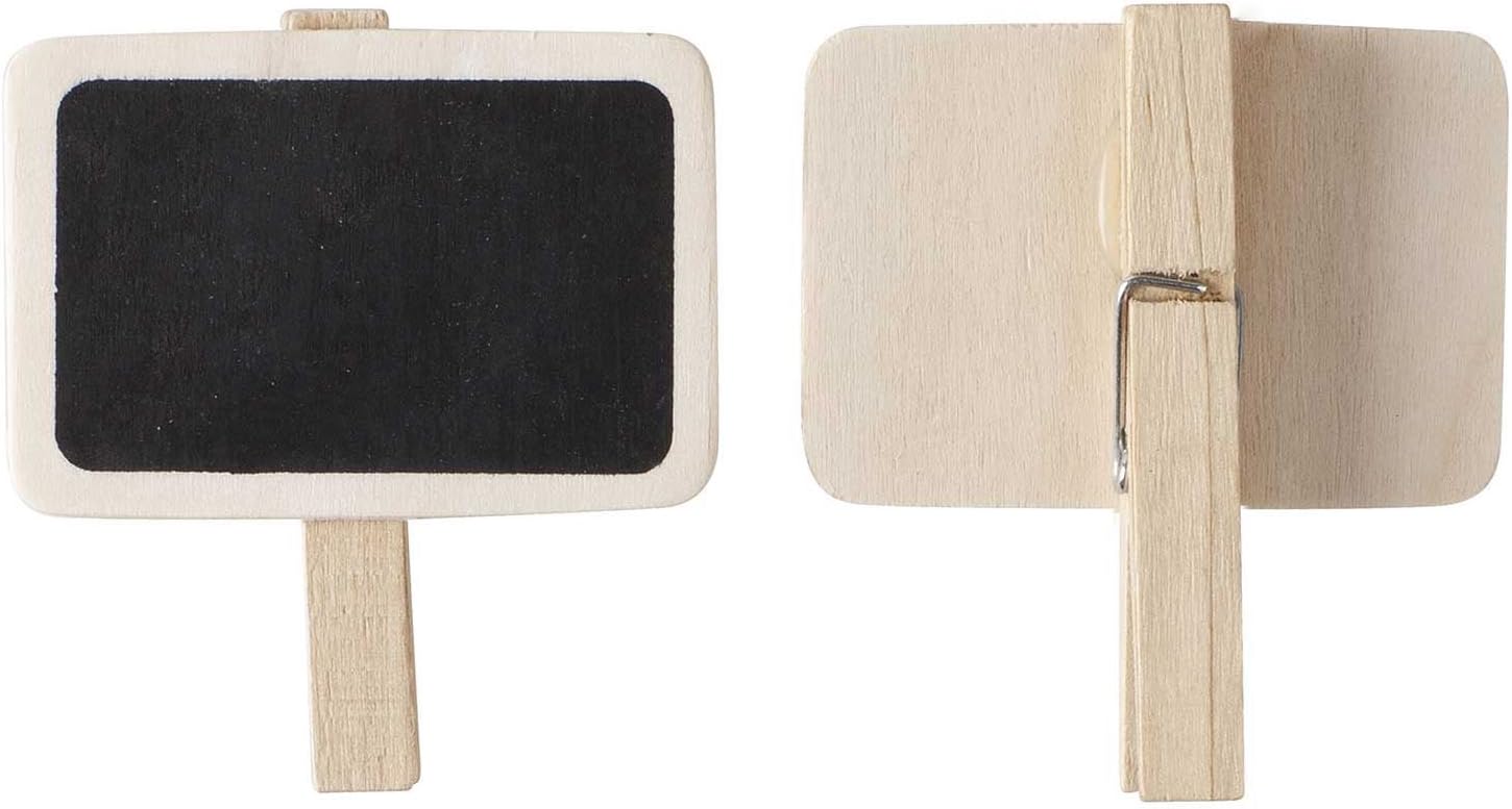 Mini Blackboard Pegs with Wooden Clips - Square (1)