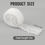 Mozeat Lens Meat Netting Roll 5m 5.5cm White Polyester Mesh Pocket view 3