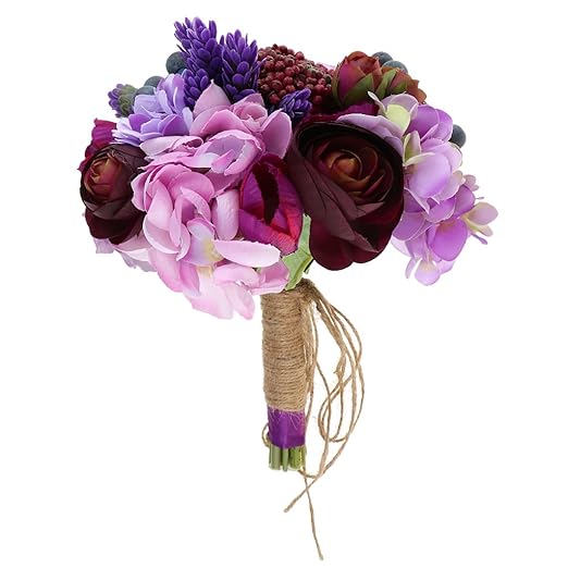 Gazechimp Bouquet Fleur Artificielle Enroulé De Corde Jute