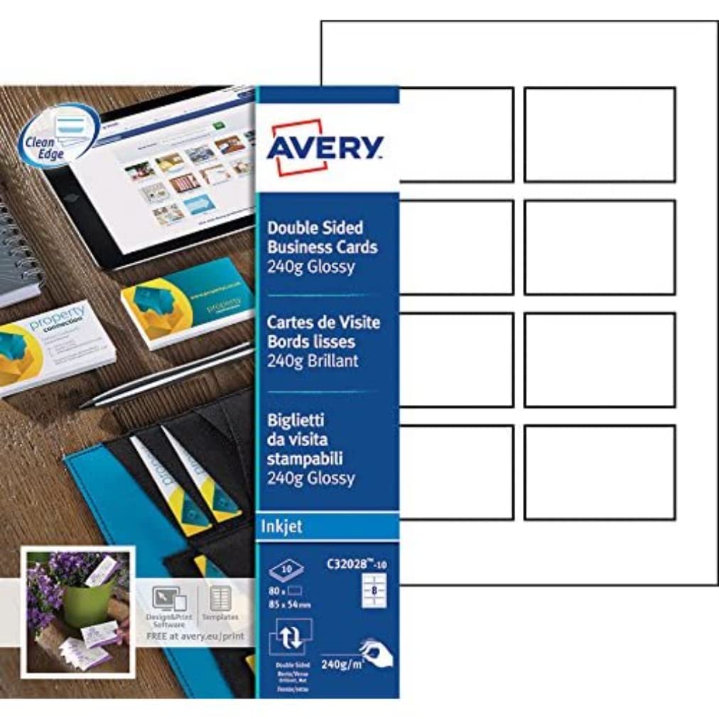 Avery Quick&Clean Double Sided Inkjet 250gsm C32028-10