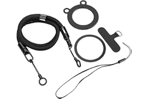 Jiawu Magnetic Phone Lanyard, Adjustable 11.02-22.05in Neck Strap N52 Magnet Secure Hands Free with Detachable Bear Charm for