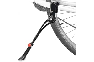 TOPCABIN Adjustable Aluminum Alloy Bicycle Kickstand, Black, 24"-28" Bike