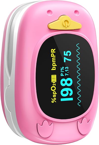 HealthTree Child Pulse Oximeter Oxygen Monitor for Kids OLED Display