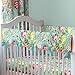 Carousel Designs Coral and Teal Floral 2-Piece Crib Bedding Set