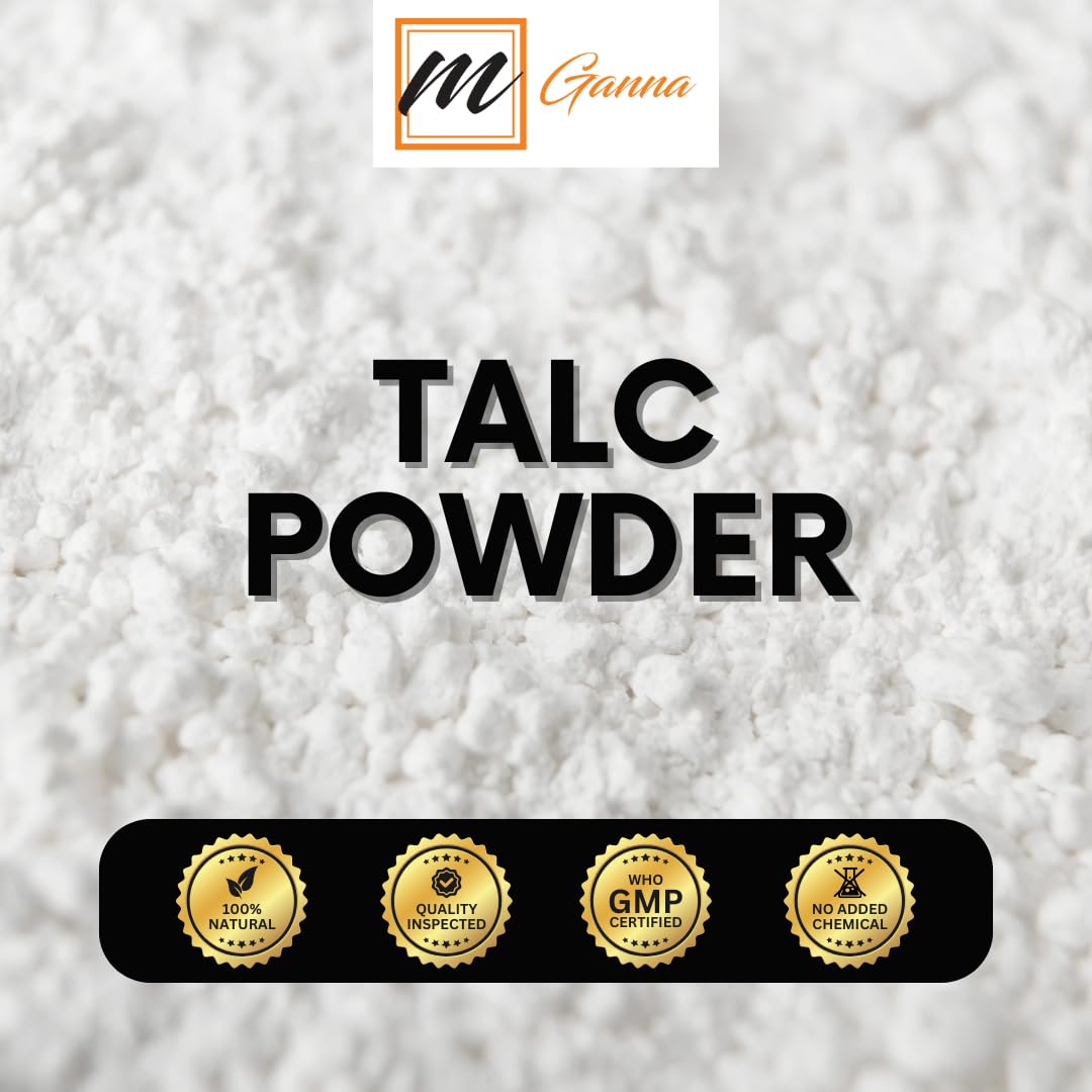 100% Natural Talc Powder for Facial Make-up, Absorption, Lubrication, and Multi-Purpose 0.5 LBS / 227 GMS
