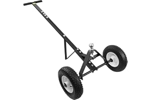JY PERFORMANCE Trailer Dolly, 600LBS Capacity, 1-7/8” Hitch Ball with 12” Tires, Trailer Mover Dolly for Moving, Black Powder Coated Steel