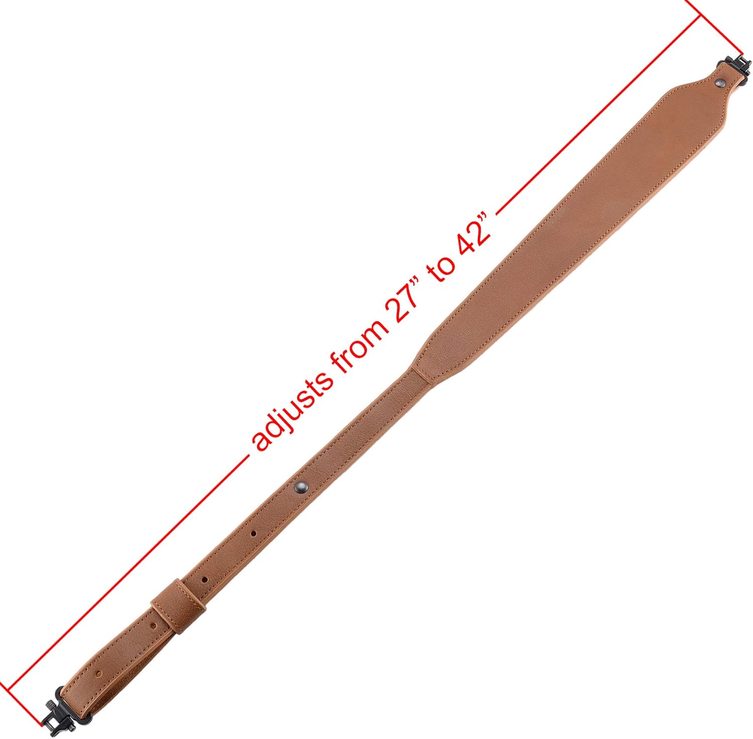 Raiseek Rifle Sling Buffalo Hide Leather Sling with Swivels, Durable Gun Strap, Metal Hardware 1" Wide : Sports & Outdoors