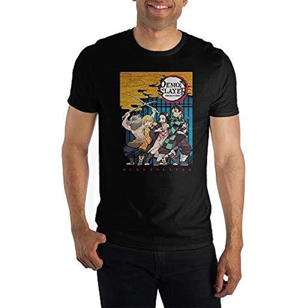 Demon Slayer Men's Short-Sleeve T-Shirt, Black, Medium : Amazon.ca