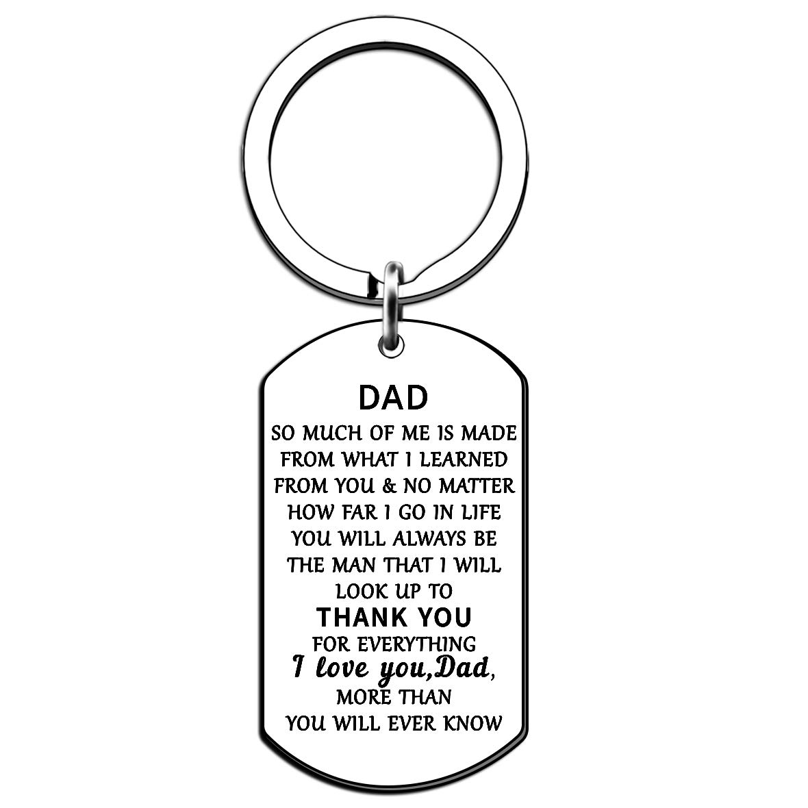 JMIMO Dad Keyring Dad Gifts from daughter son Christmas Thanksgiving Father's Day Birthday Gifts