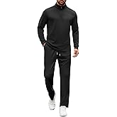COOFANDY Men's Tracksuits 2 Piece Casual Athletic Sweatsuit Quarter Zip Pullover Long Sleeve Running Sport Outfits