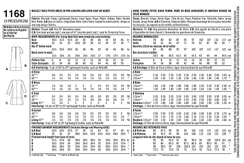 Simplicity Patterns US1168H5 Misses Dresses and Coat or Jacket, H5 (6-8-10-12-14)