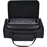 Hzycwgone Case for JBL PartyBox On The Go Party Speaker,Tote Bag for PartyBox On-The-Go Rugged Shoulder Bag, Extra Storage Pockets for Microphones,Cable,Phone and Accessories(Black)
