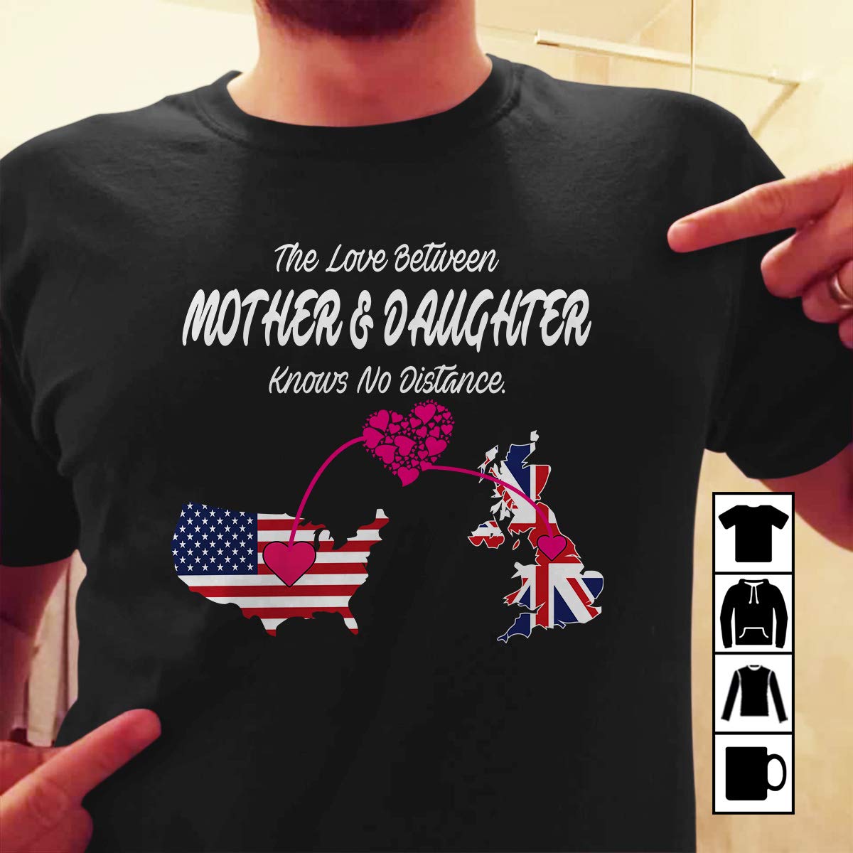 The Love Between Mother And Daughter Knows No Distance Mother & Daughter T Shirt For And 