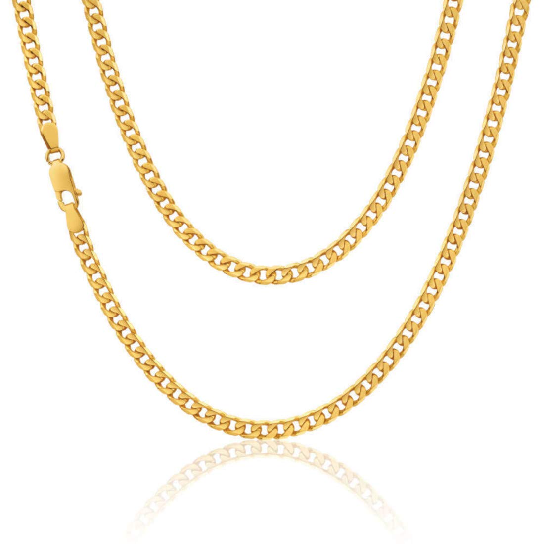 Alexander Castle 18" Solid 9ct Gold Chain Curb Chain Necklace - 2mm - Yellow Gold Necklace for Women with Jewellery Gift Box