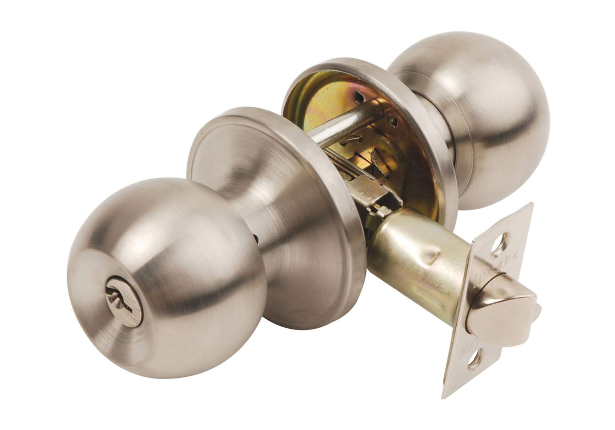 Excel Architectural Entrance Bala Knobset with Adjustable Latch, Satinless, Satin Stainless Steel