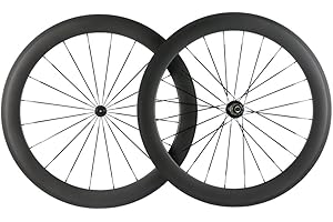 Queen Bike 700c 60mm 3k Carbon Clincher Wheelset Cycling Racing Wheels 20/24h