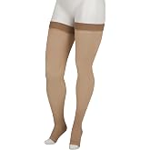 Juzo Basic 4411 Thigh-High Compression Stocking 20-30 mmHg Open Toe, Reg | Silicone border, quality medical compression stockings for men and women, seamless, durable, comfortable fit, easy care