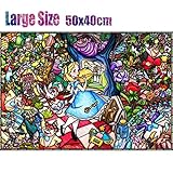 5D Diamond Painting Full Drill Kit - Alice in Wonderland - 20x16 inch DIY Diamond Painting by Number Kits, Embroidery Rhinestone Crystal Drawing for Wall Decor, Arts Craft Mosaic Painting 50x40cm