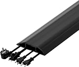 4All 1.8m Outdoor Wire Cover Rubber Cable Protector Trip Hazard Black view 4