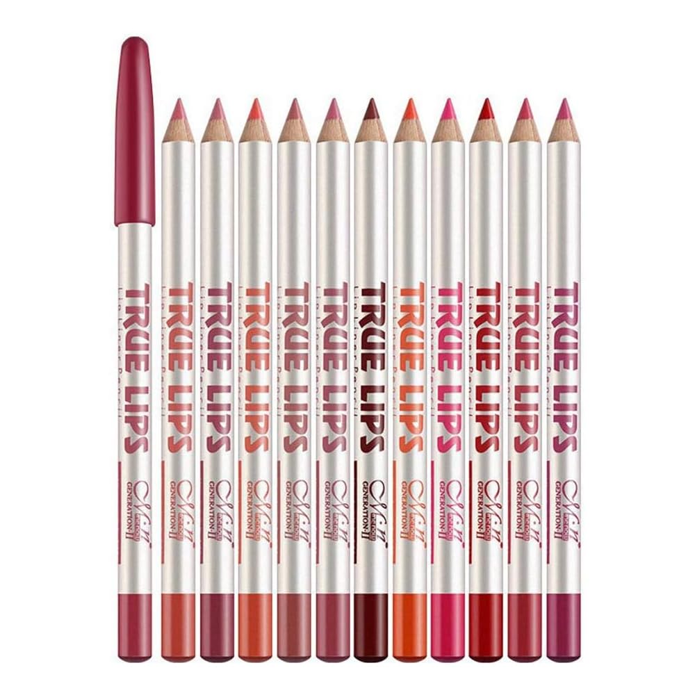 ieron Enhance Your Lip Game with Our Lip Liner Pencil Set - 12-Piece Collection for Fuller, Defined Lips