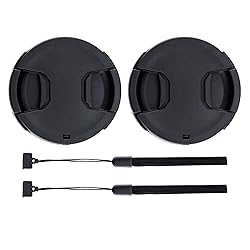 2-Pack 82mm Front Lens Cap Cover with Deluxe Cap