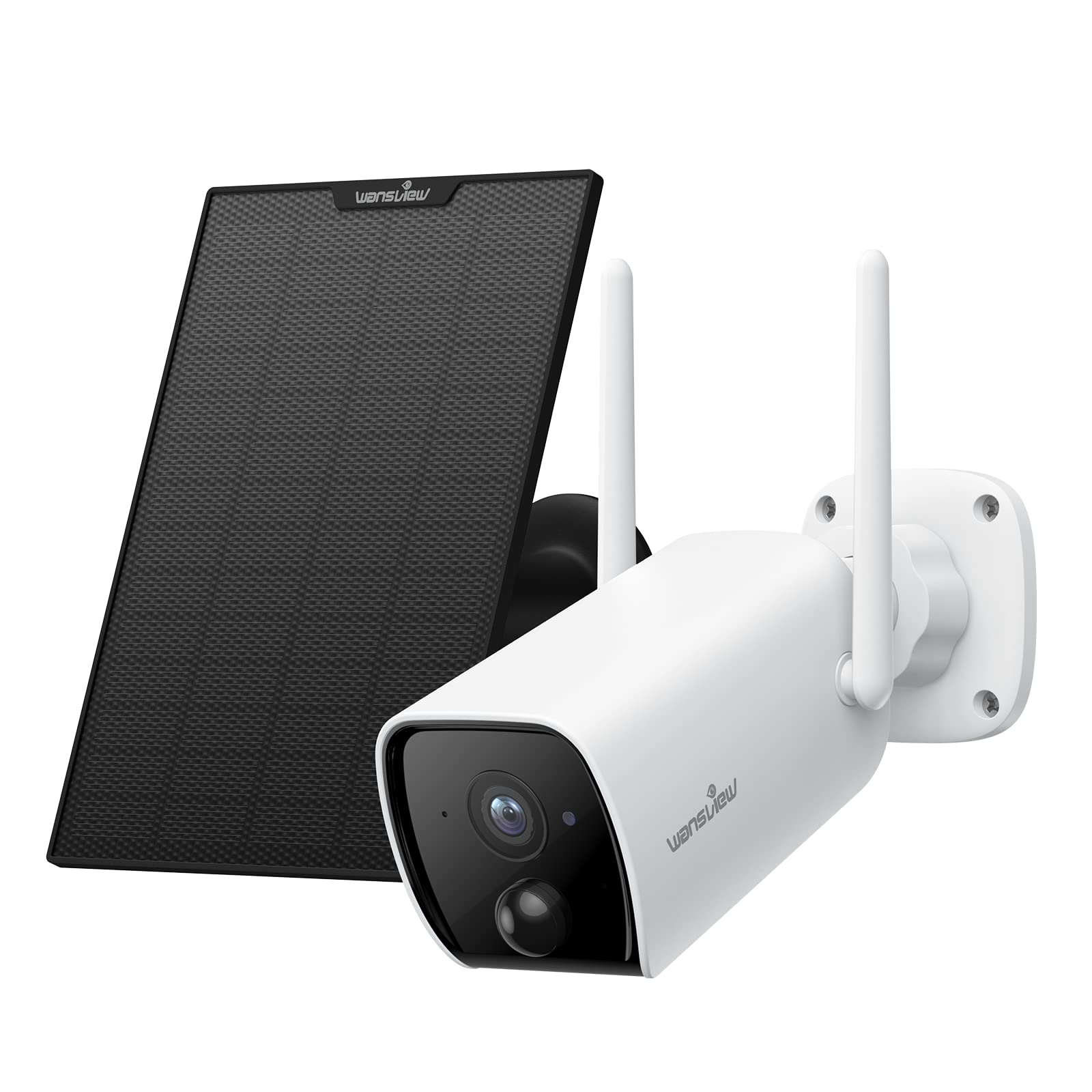 Photo 1 of Security Cameras Wireless Outdoor, Wansview 2K 3MP Security Camera? Solar/Battery Powered, Home Security Camera with PIR Motion Detect& Siren, WiFi Camera with Solar Panel, Compatible with Alexa