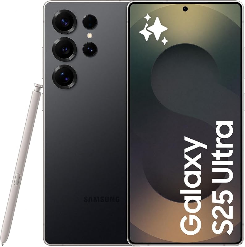 Galaxy S25 Ultra 256GB Teléfono Móvil con IA, Galaxy AI, 12GB RAM, Cámara 200MP, Dual SIM, IP68, Garantía del Fabricante 3 Años + 1 Año Extra, Titanio Negro (Versión Española) — foto 1 de 8