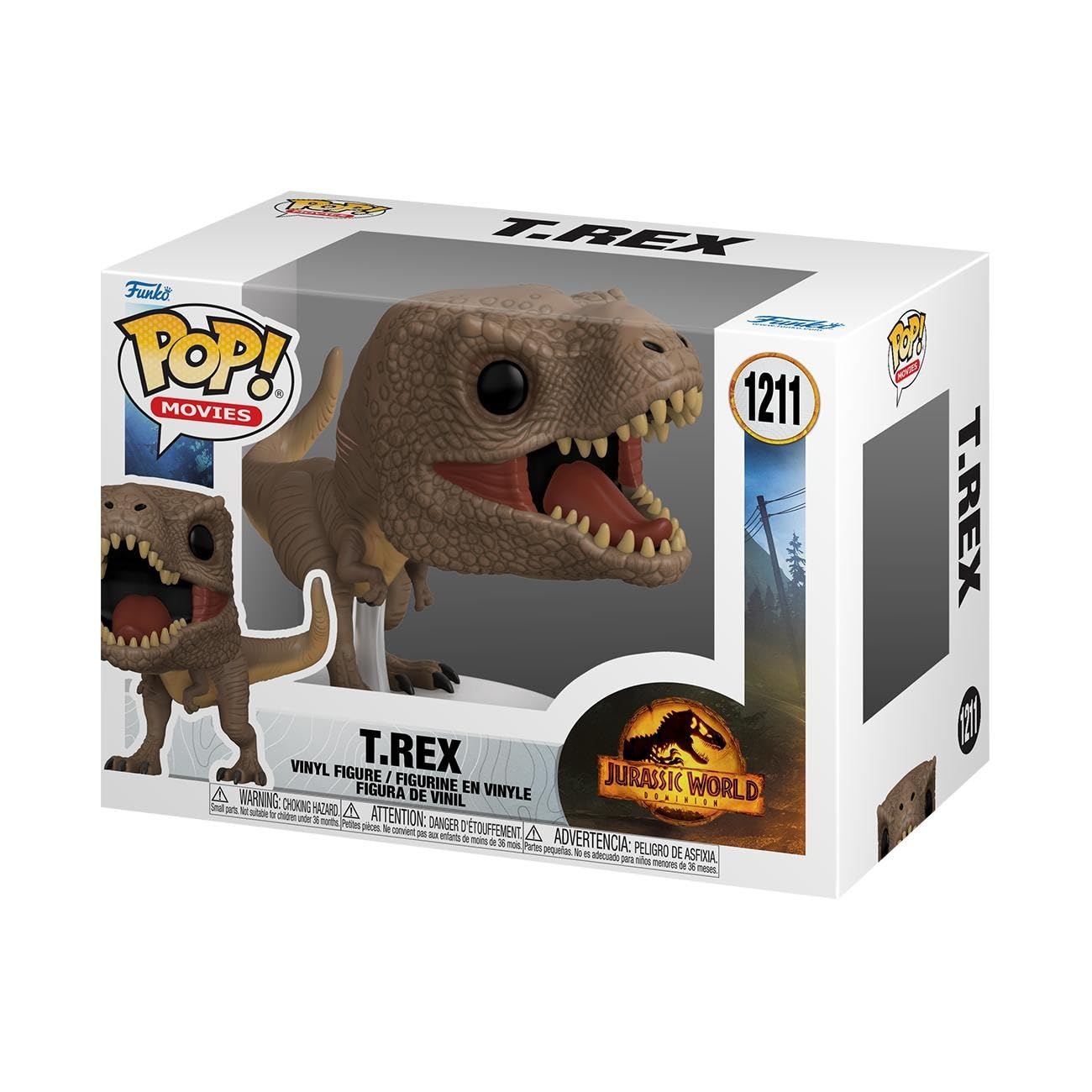Funko Pop! Movies: JW3 - Tyrannosaurus - T.Rex - Jurassic Park - Collectable Vinyl Figure - Gift Idea - Official Merchandise - Toys for Kids & Adults - Movies Fans - Model Figure for Collectors
