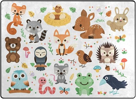 woodland animal play mat