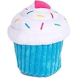 ZippyPaws - Cupcake Stuffed Plush Dog Toy with Two Squeakers