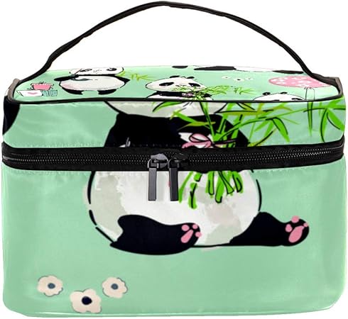 Amazon Ayustyle バニティポーチ 化粧ポーチ 可愛い パンダ 熊猫 メイクポーチ メイクバッグ バニティケース 小物入れ コスメ収納 トラベルポーチ 旅行 出張 大容量 機能的 Ayustyle メイクボックス 通販