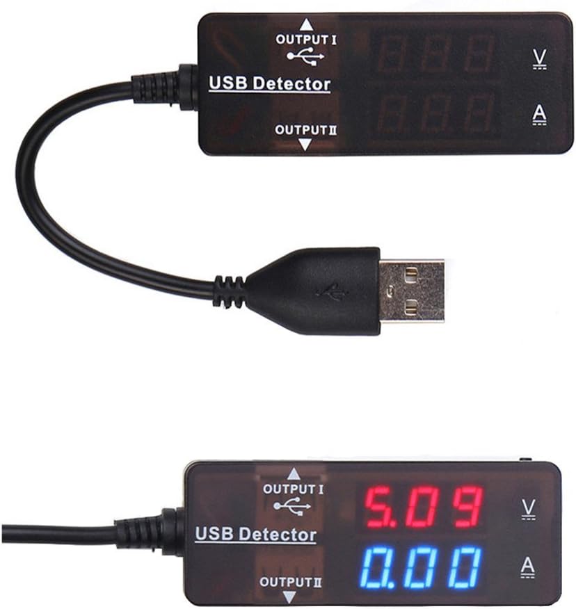 Youtumall USB Meter Multimeter Detector Battery Tester Dual Display Voltmeter Ammeter for Phone Battery pack