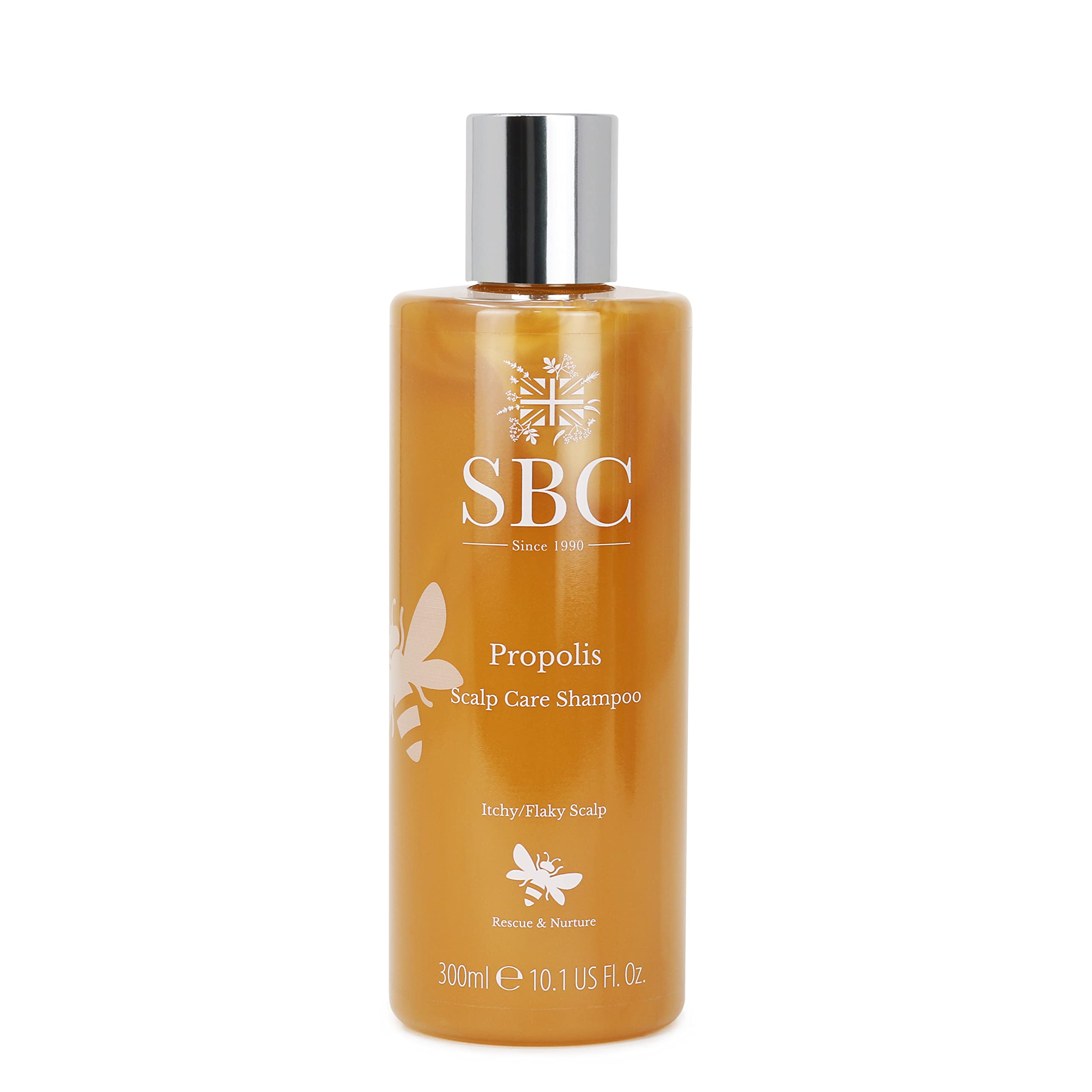 SBC Skincare Propolis Scalp Care Shampoo - 300ml | Award-Winning Shampoo For Dry Or Itchy Scalp | Shampoo For Men And Women | Silicone Free | SLS Free