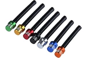 Angjiny 7Pcs Motorcycle Breather Hose Gas Fuel Tank Cap Vent, Motorcycle Gas Cap Vent Hose Tube, Aluminum Universal Breathing Tube Fits All Off-Road Motorcycles ATVs Pit Dirt Bike,Colorful