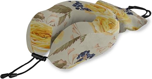 Amazon Com Liaosax Custom Travel Pillow Painted Yellow Floral