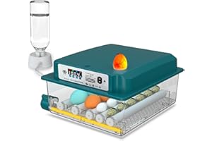 Hethya Egg Incubator, Egg Incubator with Automatic Egg Turning and Automatic Water Addition, 12-16 Eggs Incubator with Egg Candler, Incubator for Chicken Eggs Duck Eggs Quail Eggs