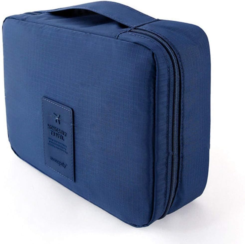 Saanviio Nylon Portable Multifunction Travel Makeup Cosmetic Organizer/Case/Toiletry Bags (Random Colour)