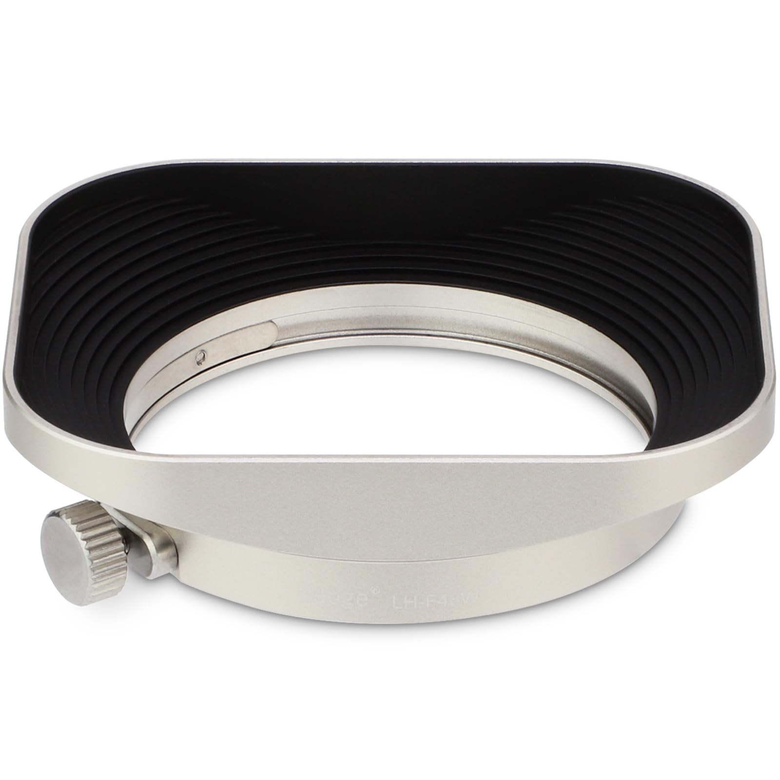 Haoge LH-F48W Square Rectangular Metal Lens Hood for Olympus M.ZUIKO Digital 17mm f1.8 1:1.8 Lens Replace Olympus LH-48B Silver