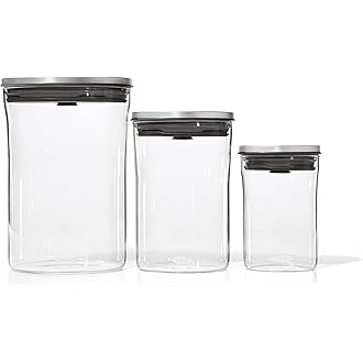 OXO Good Grips 3-PC Small Square & Big Square POP Containers - Airtight Food Storage - 2.8 & 4.4 Qt