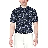 PGA TOUR Mens Regular fit Short Sleeve Polo Shirt XL Blue Beach