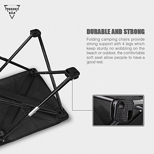 Forbidden Road Camping Stool Folding Chairs Outdoor Fold Up Chairs Four Legs Portable Collapsible Chair for Hiking Fishing Travelling Outdoor Stool Lightweight Sturdy Chair (Black, Fold Up Chairs)