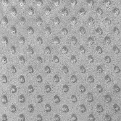 Amazon Com Gray Minky Dot Fabric By The Yard