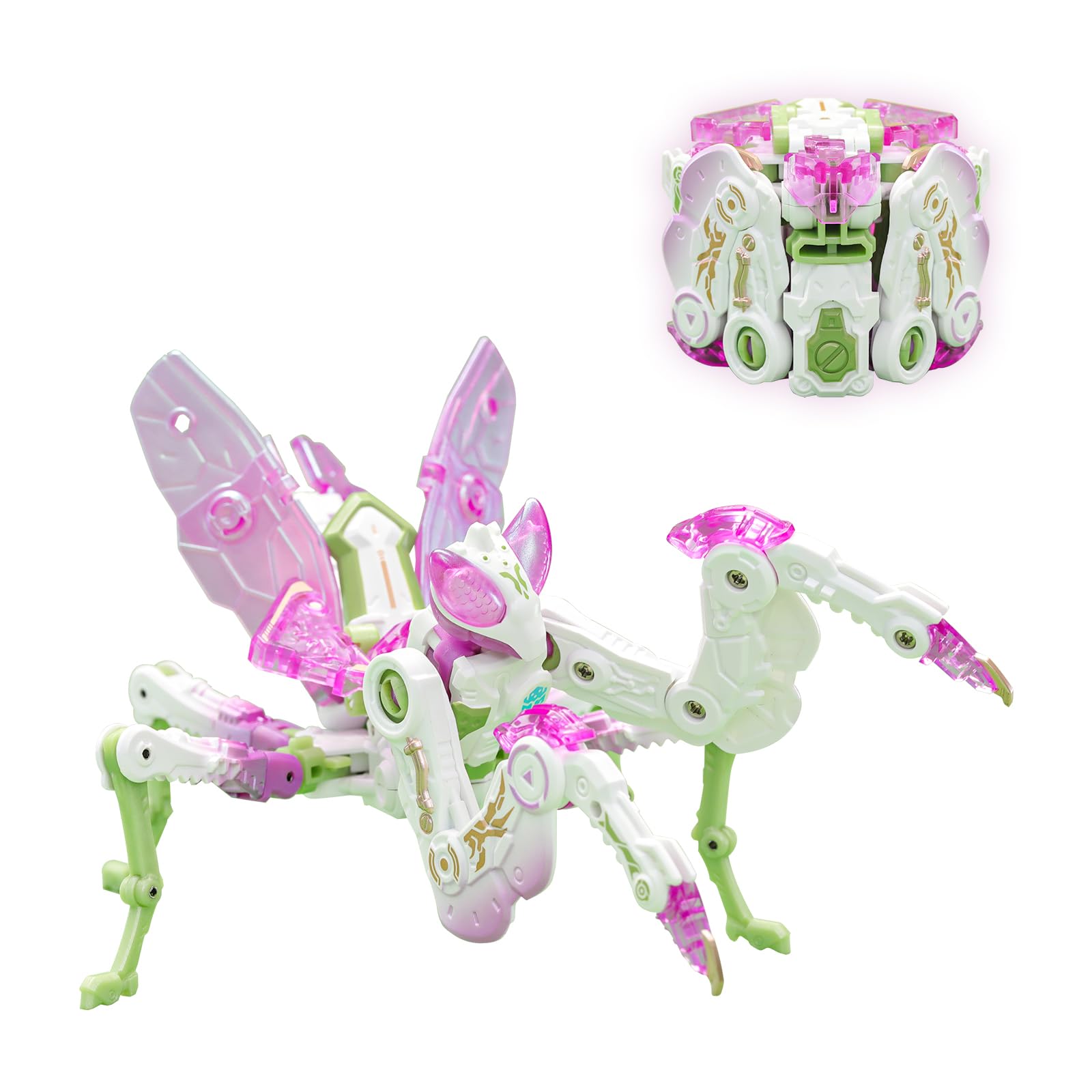 Photo 1 of 52TOYS BEASTBOX BB-37LO Lotus Deformation Toys Action Figure, Converting Toys in Mecha and Cube, Perfect Birthday Party Gift for Teens and Adults, Based on Mantis