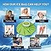 HomeTop 3 Pack Healthcare Reusable Ice Bag Pack for Cold Therapy (Blue/White Checkered)