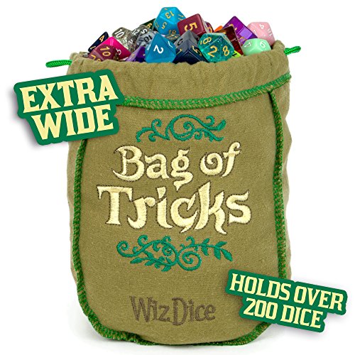 Wiz Dice Bag of Tricks: Collection of 140 Polyhedral Dice in 20 Guaranteed Complete Sets for Tabletop Role-playing Games - Neons, Translucents, & Sparkly Glitters
