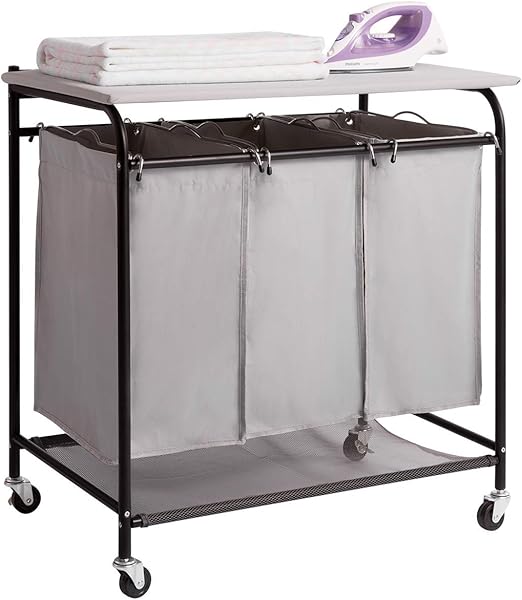 ARTALL Wäschekorb, Wäschesammler 3 abnehmbaren Stofftaschen mit